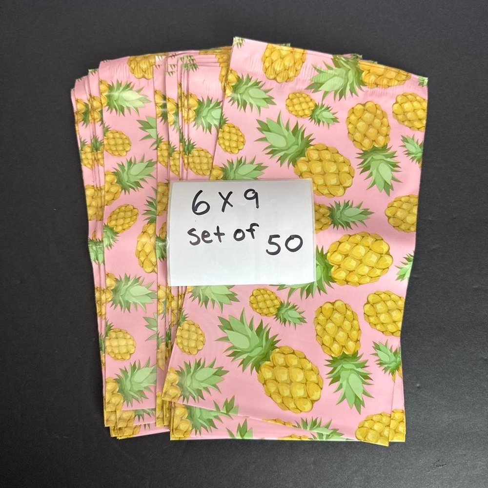 Pineapple Print Poly Mailers 6x9 New 50 Pack